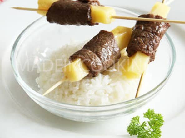 Brochettes de boeuf et de fromage-Yakitori boeuf fromage