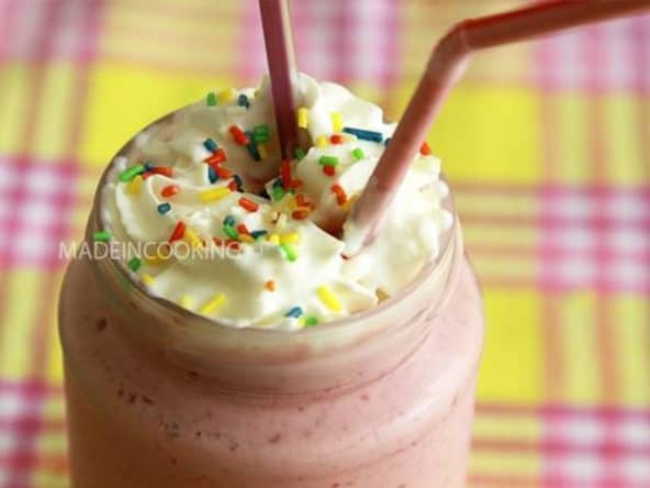 Milk-shake framboises et vanille