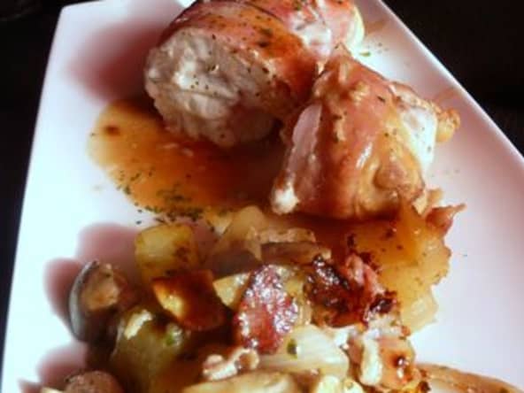 Roulade de Poulet Fromage Ail et Fines Herbes