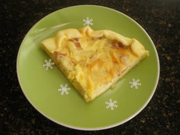 Quiche montagnarde façon tartiflette aux pommes de terre, lardons et reblochon