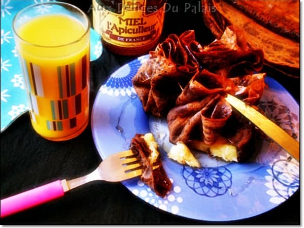 Crêpes en Aumônières au Chocolat / Banane & Miel