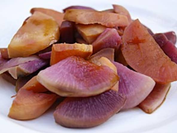 Navets poêlés au miel et soja