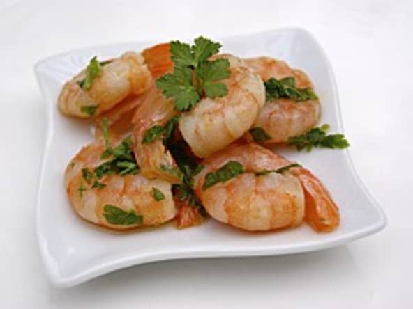 Crevettes marinées à l'huile d'olive et au citron
