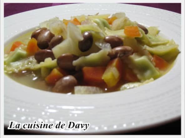 Soupe de ravioles de Royans façon minestrone
