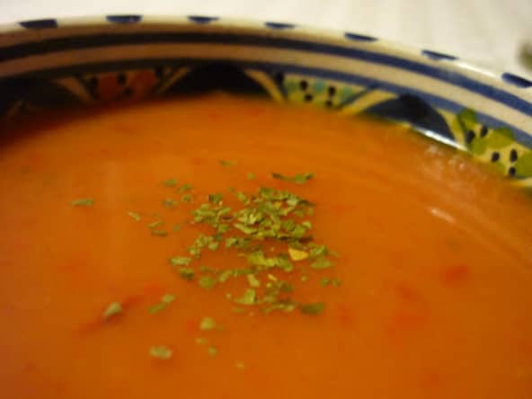 Velouté potiron et poivron