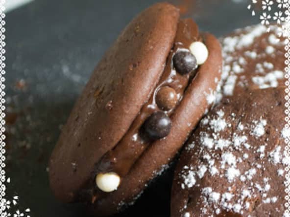 Whoopies au chocolat et pépites aux 3 chocolats