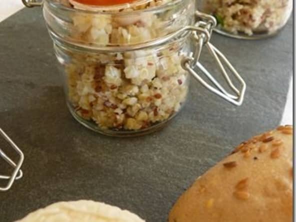 Quinoa, boulgour, chèvre