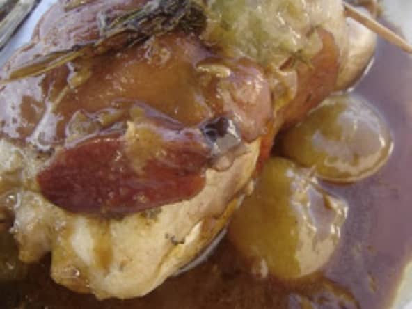 Cailles farcies au racamadour sauce Barbe-Bleue