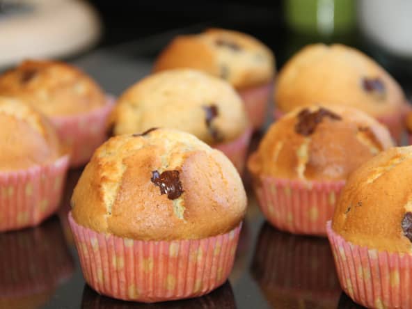 Muffins à la purée d'amandes et aux pépites de chocolat