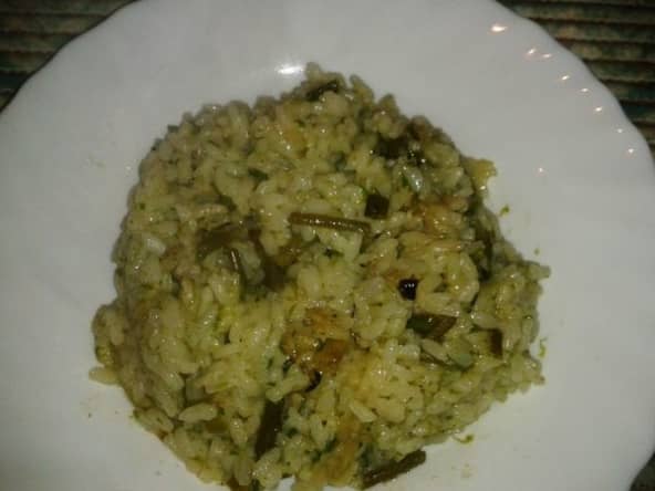 Risotto printanier aux asperges sauvages