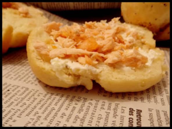 Sandwichs au pain Hala saumon et philadelphia