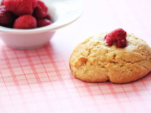 Cookies framboises et cacahuètes