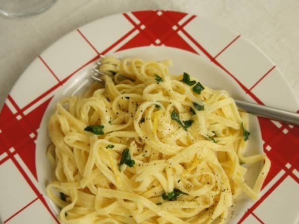 Les pâtes au citron