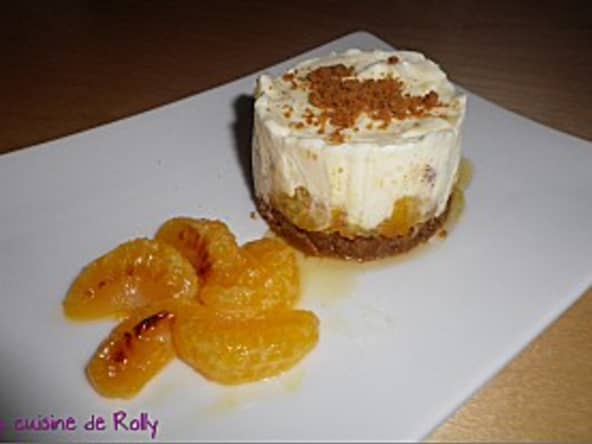 Cheesecake clémentine, miel et speculos