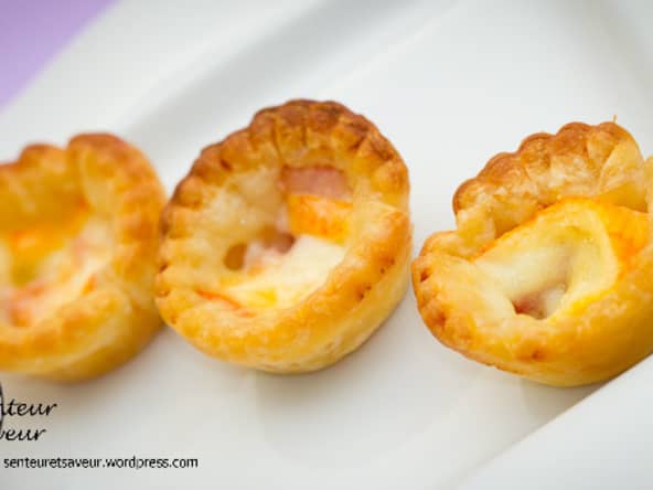Mini tartelettes lardons reblochon pour l'apéritif