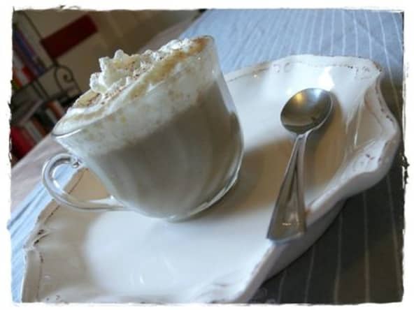 Cappuccino de champignons et sa mousse au lard