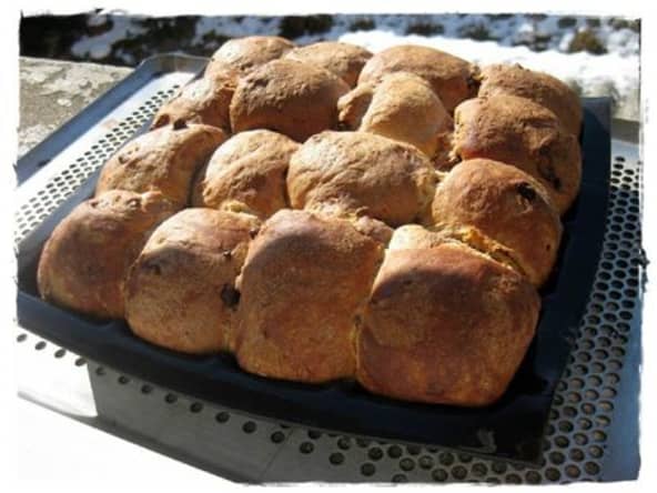 Brioche chocolat, cranberries séchées