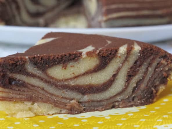 gâteau twist chocolat et vanille