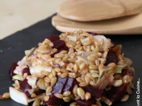 Salade d'Epeautre, Chou et Betterave