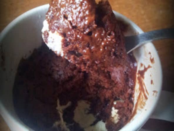 Mug cake choco-chocolat blanc