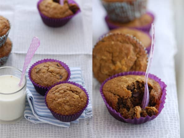 Muffins café, vanille et chocolat