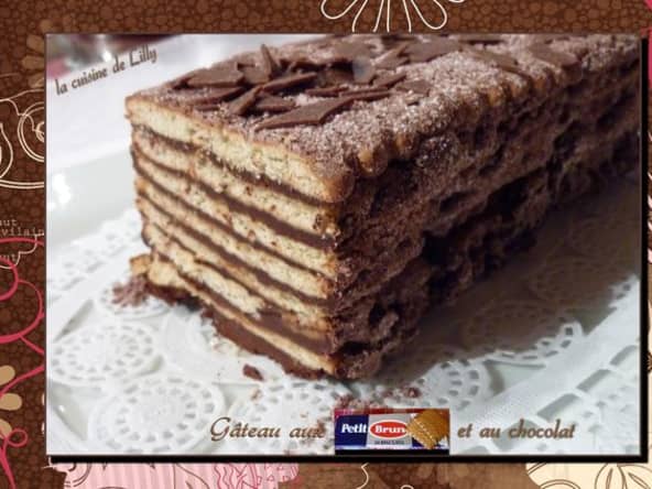 Gâteau aux Petit Brun et au chocolat