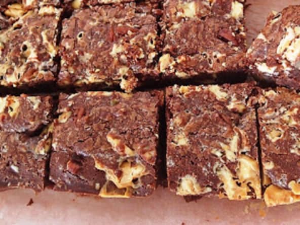 Brownie chocolat blanc et noix de pécan