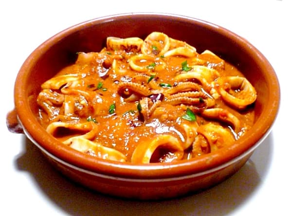 Suquet aux calamars et au chocolat