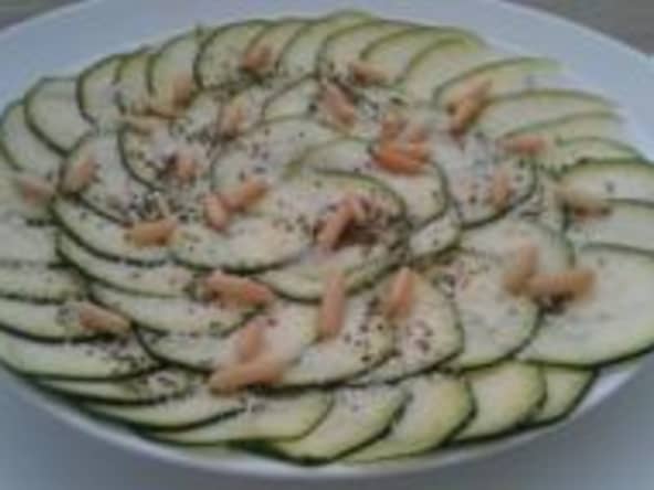 Carpaccio de courgettes