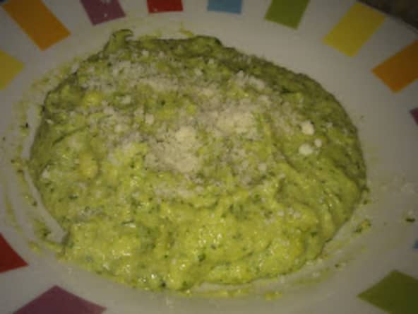 Purée de polenta aux fanes de radis