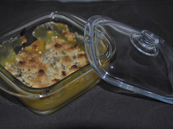 Dessert à base de crumble banane et crème de citron