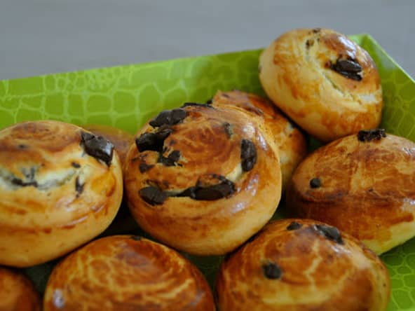 Escargots briochés aux maxi pépites de chocolat