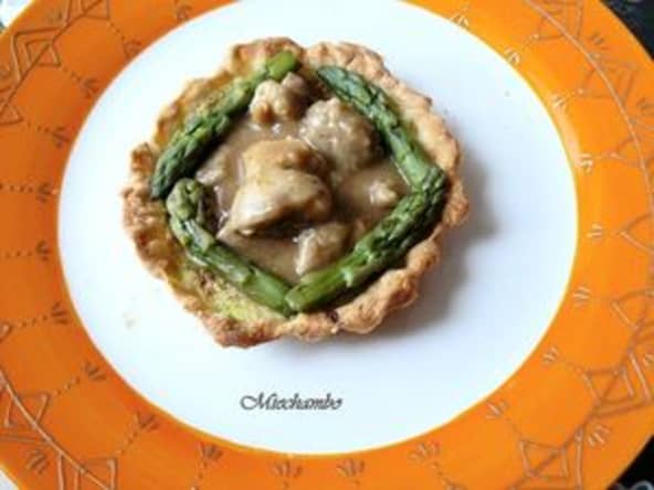 Tartelettes à la Mousseline d'Asperges et Ris de Veau