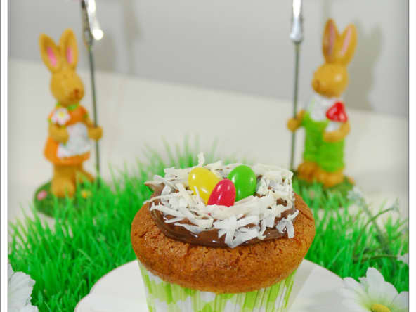 MUFFINS "NID DE PAQUES": COCO - CHOCO - NUTELLA