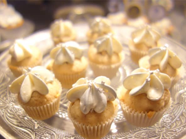 Mini cupcakes à la vanille et au chocolat blanc