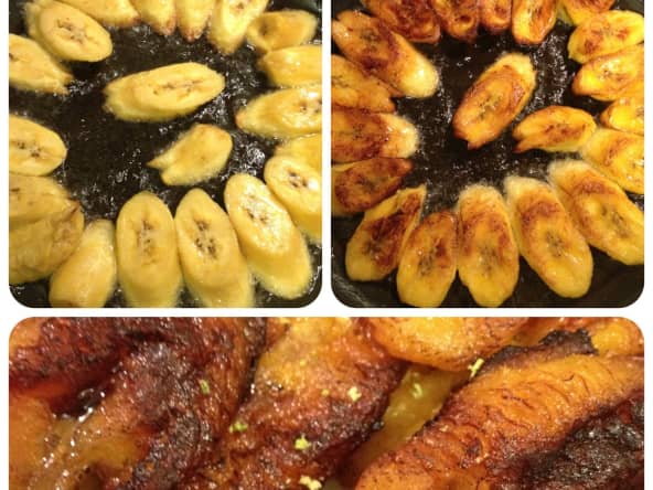 Les bananes jaunes frites