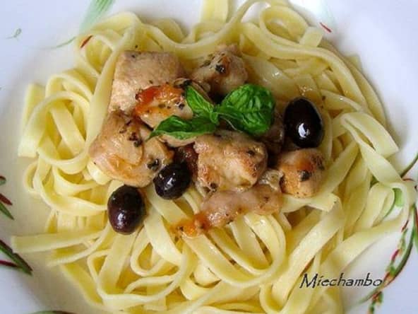 Tagliatelle et filets de lapin à la ligure