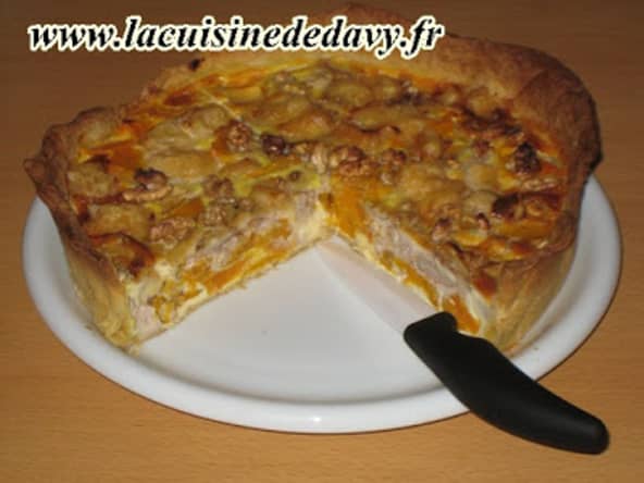 Tarte courge et noix