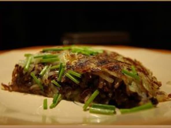 Galettes pommes de terre boudin noir