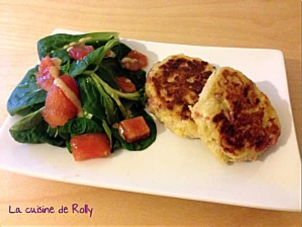 Galettes de pommes de terre et jambon