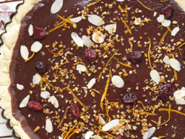 tarte au chocolat façon mendiant