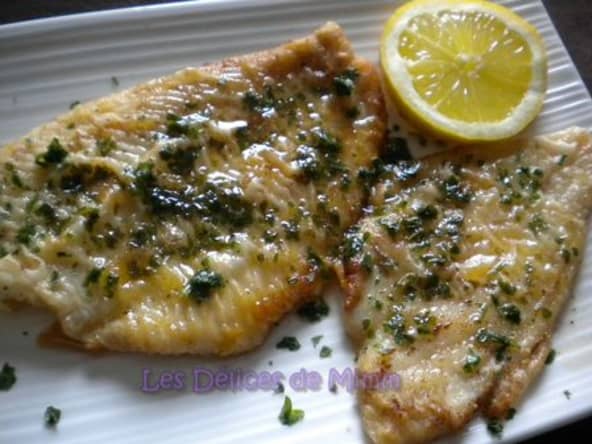Filets de plie ou carrelet préparé à la meunière