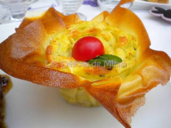 Petits nids de pommes de terre en feuilles de brick