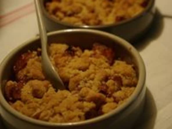 Crumble pommes gingembre cannelle