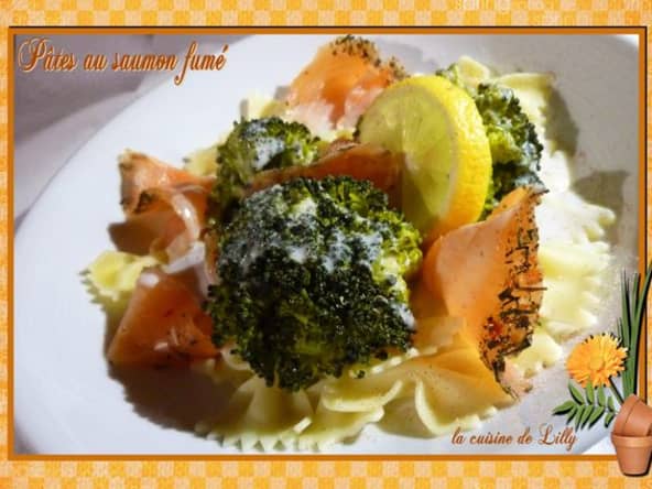 Pâtes au saumon fumé et aux brocolis