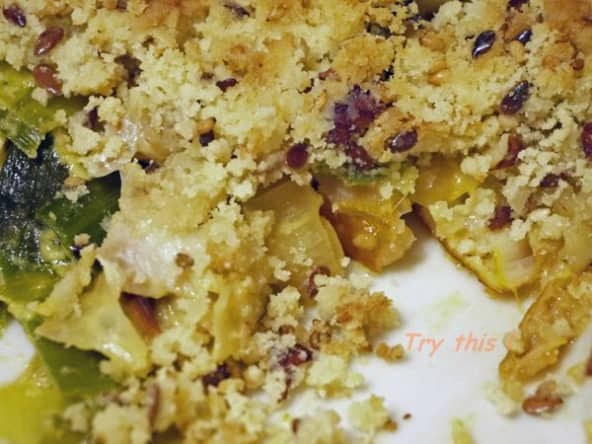 Crumble de haddock et poireaux