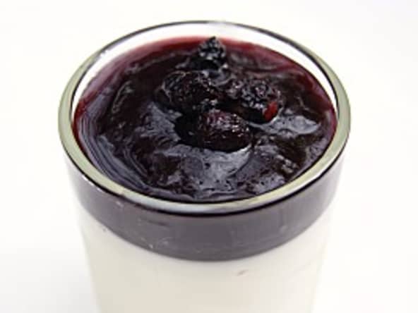 Panna cotta aux myrtilles