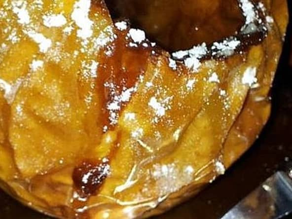 Pomme au four aux carambars et à la cassonade