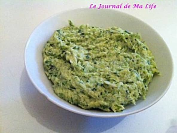 Purée de courgette