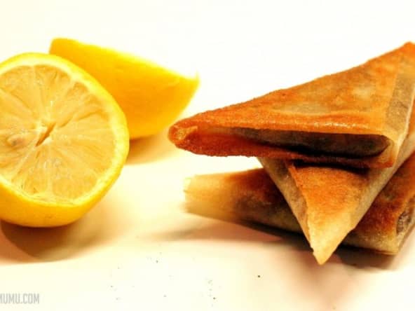 Bricks à la viande, patates, menthe et épices chawarma